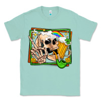 St Patricks Day Peace Skull Classic Tee | Teevron