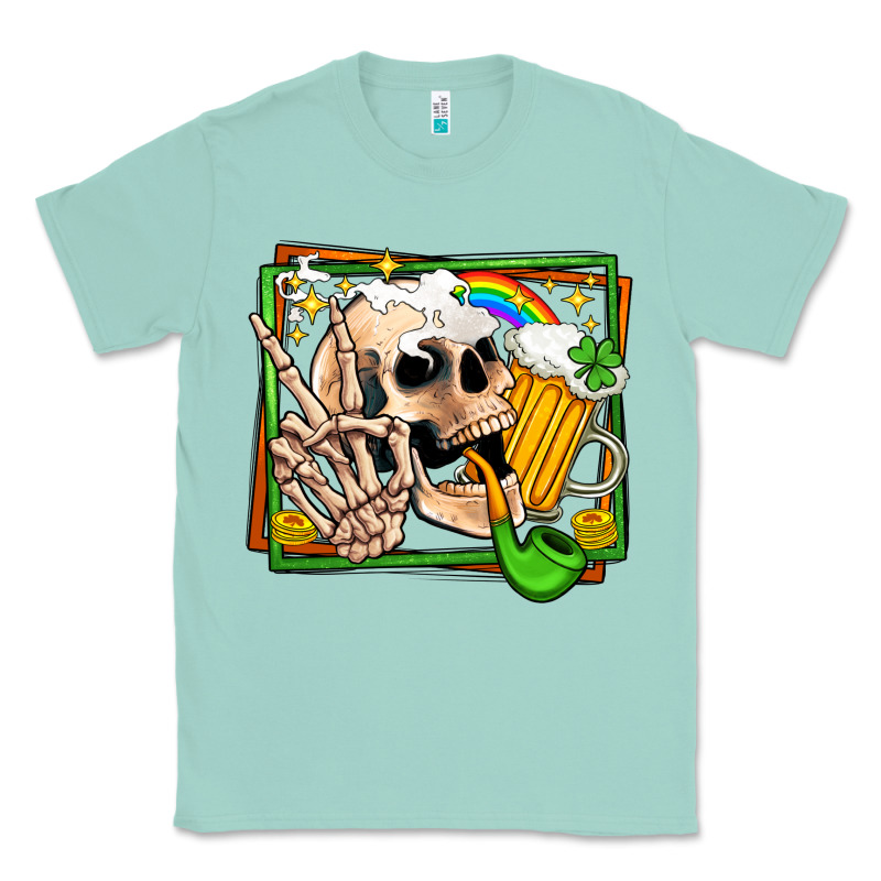 St Patricks Day Peace Skull Classic Tee by Jasminsmagicworld | Teevron