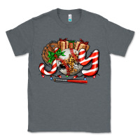 Charcoal Heather joy with baseball and christmas gift and candies Classic Tee - AdoDesignShop