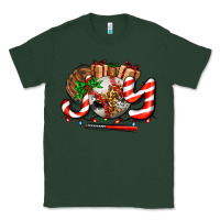 Sports Green joy with baseball and christmas gift and candies Classic Tee - AdoDesignShop