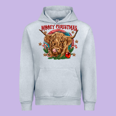 Mooey Christmas Urban Hoodie Designed By Cowgirlartshop