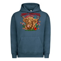 Pigment Midnight Navy mooey christmas Urban Hoodie - CowGirlArtShop