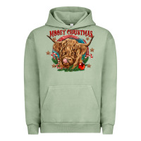 Pigment Oil Green mooey christmas Urban Hoodie - CowGirlArtShop