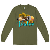 Army Green Western Teacher Pencil Long Sleeve Tee - LillyAllenDesigns