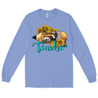 Colony Blue Western Teacher Pencil Long Sleeve Tee - LillyAllenDesigns