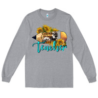 Heather Grey Western Teacher Pencil Long Sleeve Tee - LillyAllenDesigns