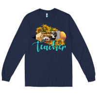 Navy Western Teacher Pencil Long Sleeve Tee - LillyAllenDesigns