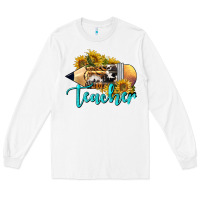 White Western Teacher Pencil Long Sleeve Tee - LillyAllenDesigns