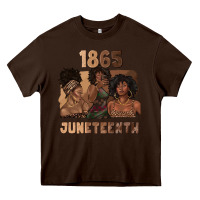 1865 Juneteenth Melanin With Afro Heavy Core Tee | Teevron