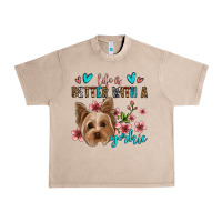French Oak life is better with a yorkie Urban Heavy Tee - Jasminsmagicworld