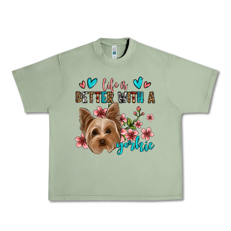 Life Is Better With A Yorkie Urban Heavy Tee by Jasminsmagicworld | Teevron