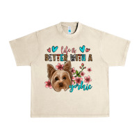 Sandshell life is better with a yorkie Urban Heavy Tee - Jasminsmagicworld