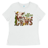 White coffee then cows Ladies Tee - texasbilliewilder