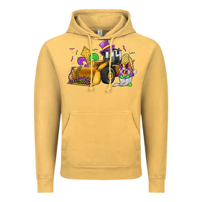 Mardi Gras Gnome Bulldozer Vintage Hoodie by JahusDesignShop | Teevron
