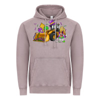 Vintage Zinc mardi gras gnome bulldozer Vintage Hoodie - JahusDesignShop