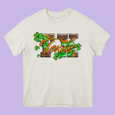 St Patricks Day Texas Heavy Core Tee Designed By Artiststas