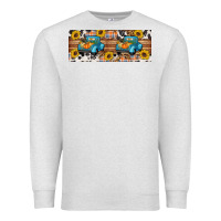 Oatmeal Heather Fall truck Premium Sweatshirt - Artiststas