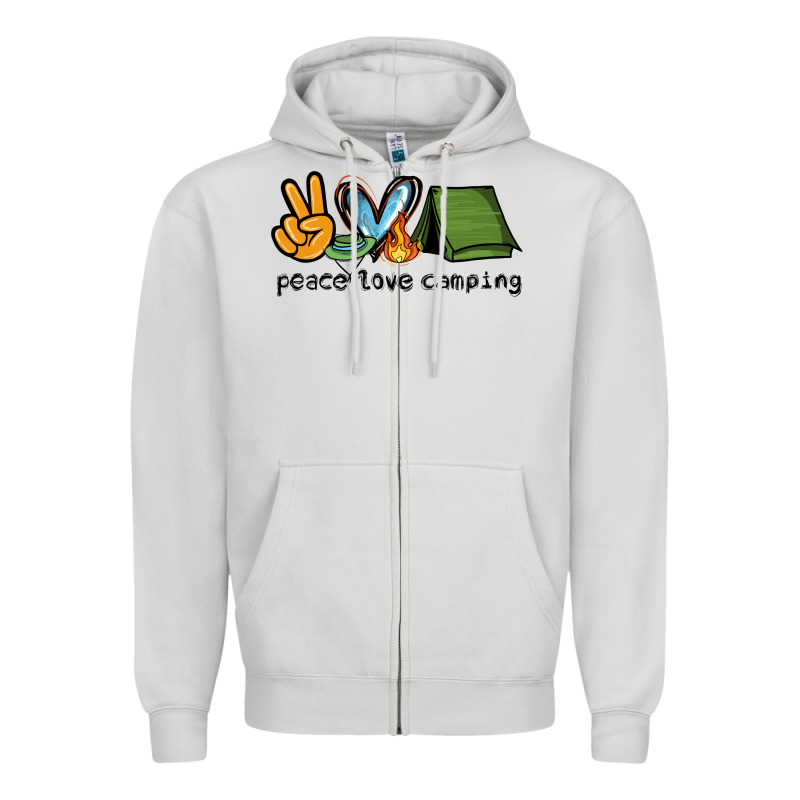 Peace Love Camping Zipper Hoodie by NancyCooperArtShop | Teevron