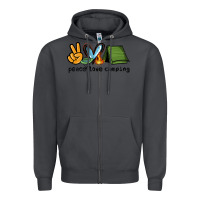 Smoke peace love camping Zipper Hoodie - NancyCooperArtShop