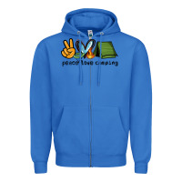 True Royal peace love camping Zipper Hoodie - NancyCooperArtShop