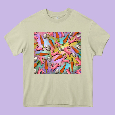 Heavy Core Tee Easter bunny carrot and quail egg