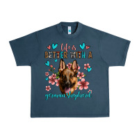 Midnight Navy life is better with a german shepherd Urban Heavy Tee - Jasminsmagicworld