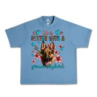 Pebble Blue life is better with a german shepherd Urban Heavy Tee - Jasminsmagicworld