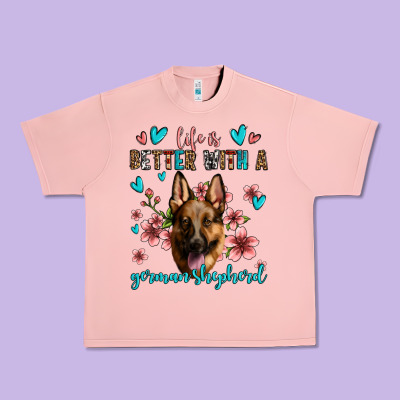 Life Is Better With A German Shepherd Urban Heavy Tee Designed By Jasminsmagicworld