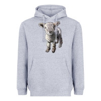 Heather Grey southdown baby sheep Heavyweight Hoodie - LillyAllenDesigns