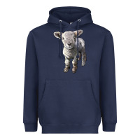 Navy southdown baby sheep Heavyweight Hoodie - LillyAllenDesigns