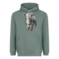 Sage southdown baby sheep Heavyweight Hoodie - LillyAllenDesigns