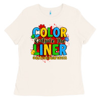 Bone color outside the liner autism awareness Ladies Tee - JahusDesignShop