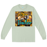 Matcha Western Teacher Pencil With Sunflowers Long Sleeve Tee - LillyAllenDesigns