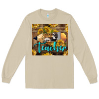 Mushroom Western Teacher Pencil With Sunflowers Long Sleeve Tee - LillyAllenDesigns
