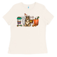 Bone collie dog coffee cups Ladies Tee - texasbilliewilder