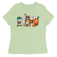 Matcha collie dog coffee cups Ladies Tee - texasbilliewilder