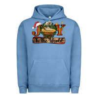 Pigment Pebble Blue joy to the world Urban Hoodie - CowGirlArtShop