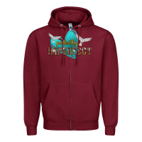 Burgundy perfectly imperfect Zipper Hoodie - NancyCooperArtShop
