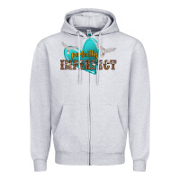 Heather Grey perfectly imperfect Zipper Hoodie - NancyCooperArtShop