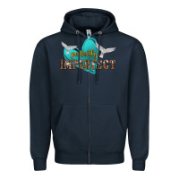 Navy perfectly imperfect Zipper Hoodie - NancyCooperArtShop