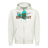 Oatmeal Heather perfectly imperfect Zipper Hoodie - NancyCooperArtShop