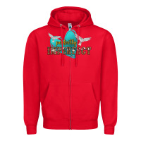 Red perfectly imperfect Zipper Hoodie - NancyCooperArtShop