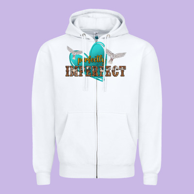Perfectly Imperfect Zipper Hoodie Designed By Nancycooperartshop