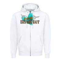White perfectly imperfect Zipper Hoodie - NancyCooperArtShop
