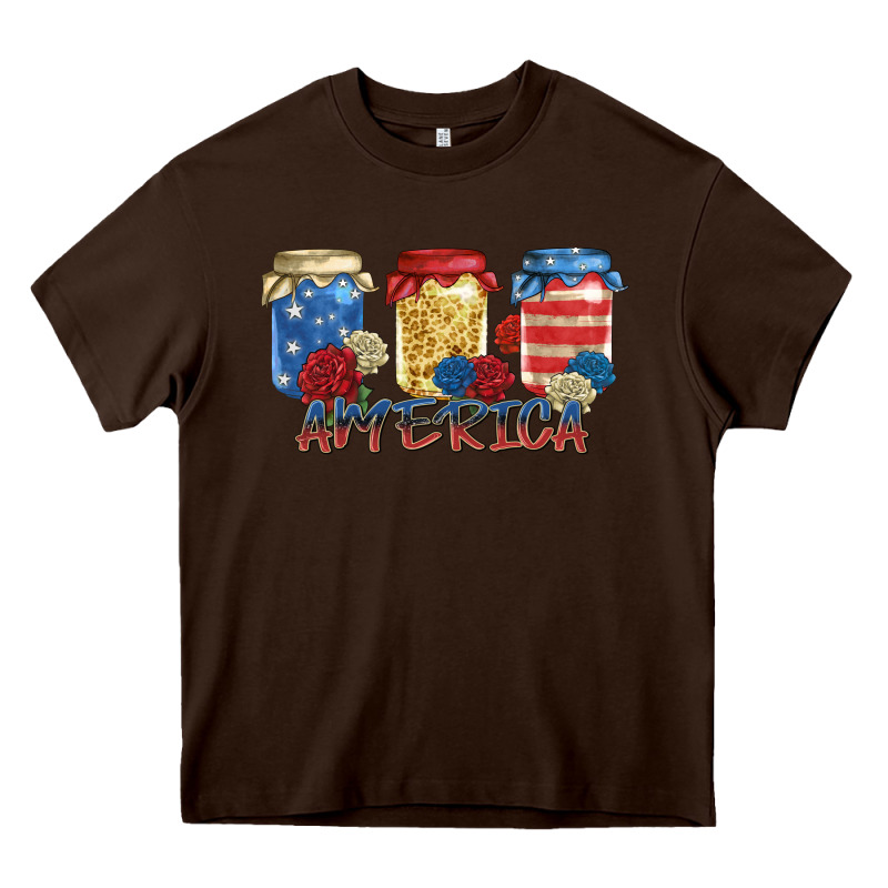 America Mason Jar Heavy Core Tee by Zillion Design Studio | Teevron