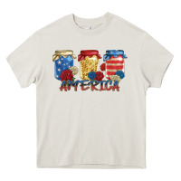 Cream america mason jar Heavy Core Tee - Zillion Design Studio