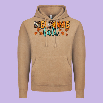 Welcome Fall Vintage Hoodie Designed By Ranaportraitstore