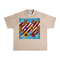 French Oak western star with sunflower seamless pattern Urban Heavy Tee - BundleAndBundleShop