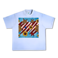 Grape Ice western star with sunflower seamless pattern Urban Heavy Tee - BundleAndBundleShop