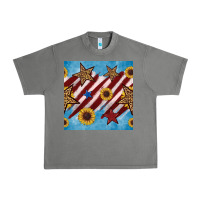 Tornado western star with sunflower seamless pattern Urban Heavy Tee - BundleAndBundleShop
